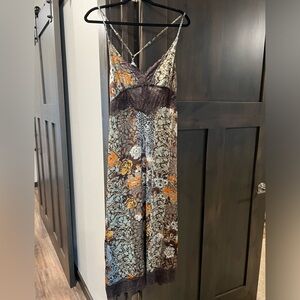 FREE PEOPLE Brown Slip Dress